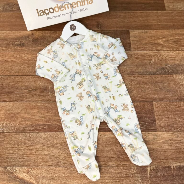 Macacão Pijama Algodão Egipicío Parquinho