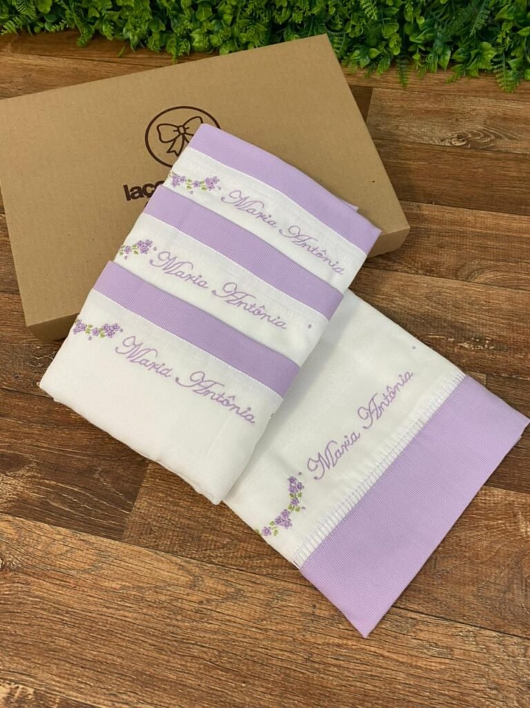 Kit Fraldas de Ombro e Toalha Fralda Personalizada - Encomenda