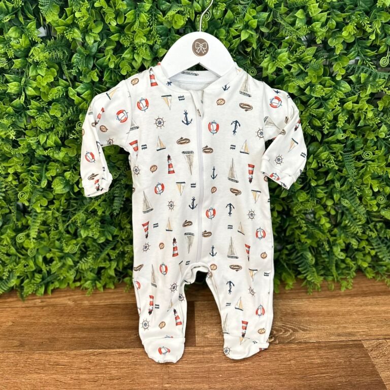 Macacão Pijama Algodão Egípcio Naútico