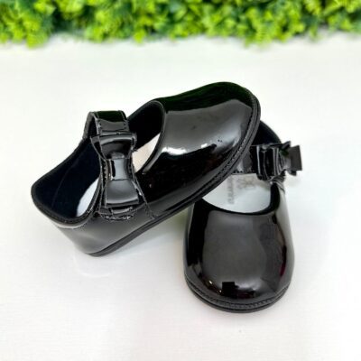 Sapato Lacinho Lateral Verniz Preto