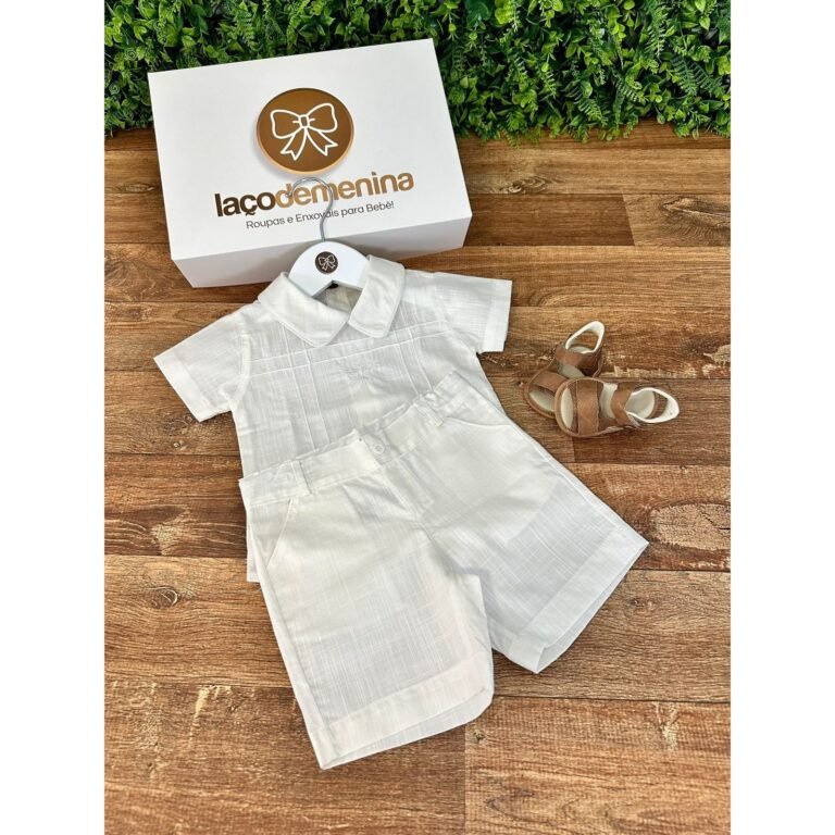 Conjunto Batizado Miguel Off-White