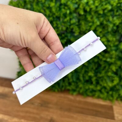 Tiarinha Crinol Lavanda com Pérola