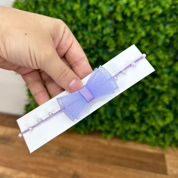 Tiarinha Crinol Lavanda com Pérola