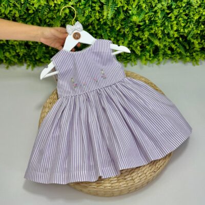 Vestido Melinda Listrado Lavanda