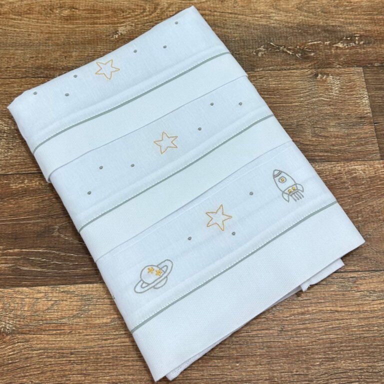 Kit Enxoval Bordado Manual Espacial