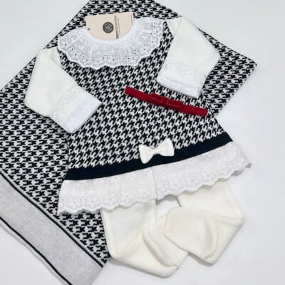 Saída Maternidade Pied de Poule Black and White - De R$ 389,90 Por R$ 298,90