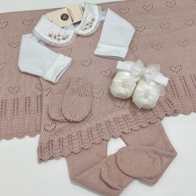 Saída Heart Rosa Nude Body Rococó com Pérolas - De R$ 349,90 Por R$ 269,90