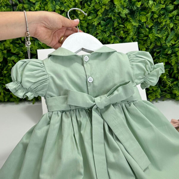 Vestido Festa Verde Bordado Rococó - Imagem 3