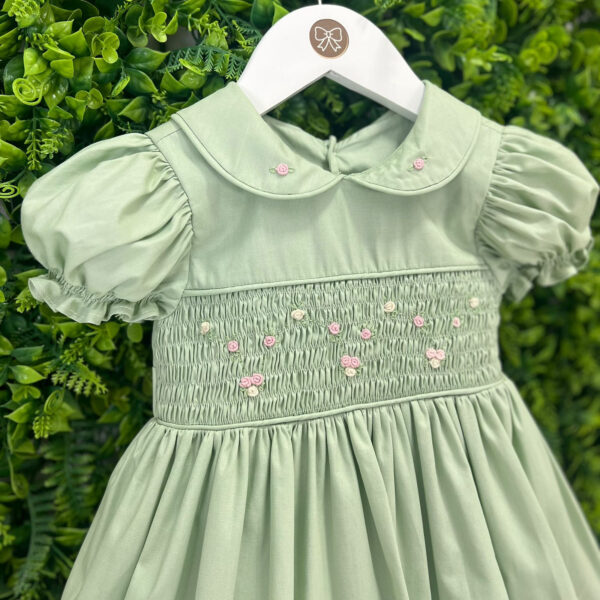 Vestido Festa Verde Bordado Rococó - Imagem 2