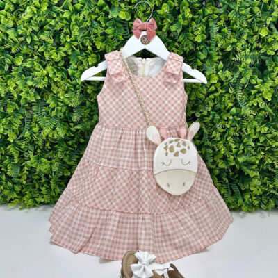 Vestido Francine Rosa Chá