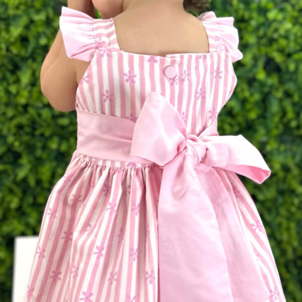 Vestido Pietra Listrado Rosa - Imagem 2