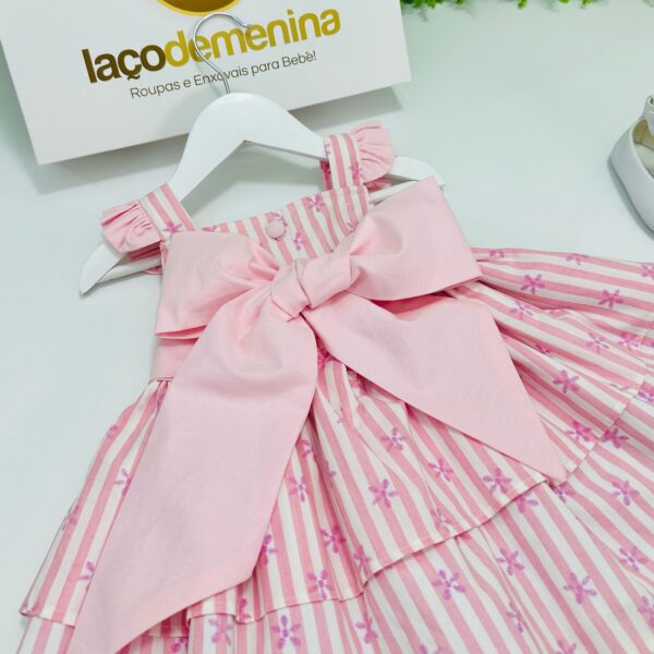 Vestido Pietra Listrado Rosa - Imagem 4