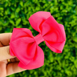 Laço Cléo no Bico de Pato Rosa Médio