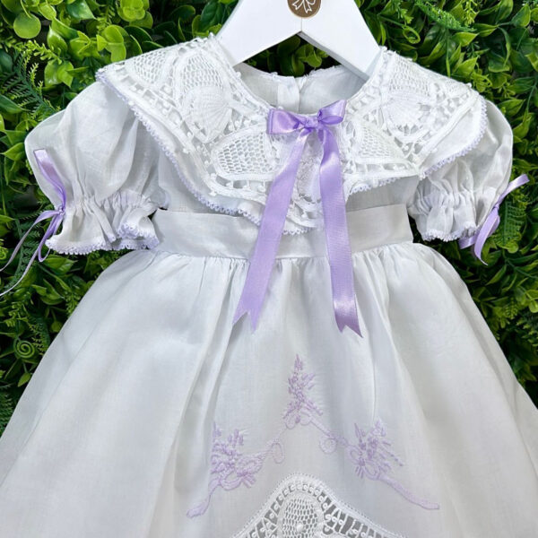 Vestido Cambraia com Gola Bordado Lavanda - Image 2