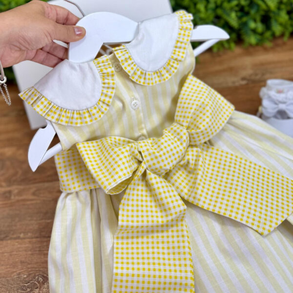 Vestido Elisa Amarelo Listrado - Imagem 3