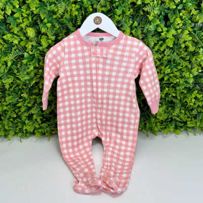 Pijama Rosa Estampa Xadrez