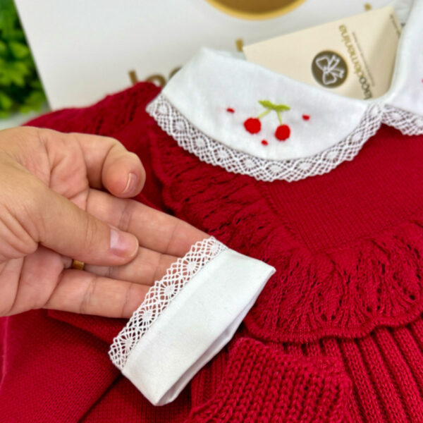Saída Maternidade Clarinha Vermelha Body Cerejinha - Imagem 3