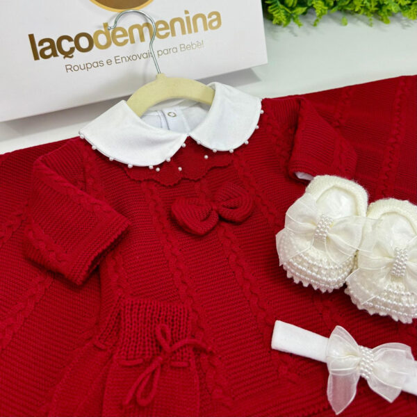Saída Maternidade Carolina Body Pérolas Branco - Imagem 2