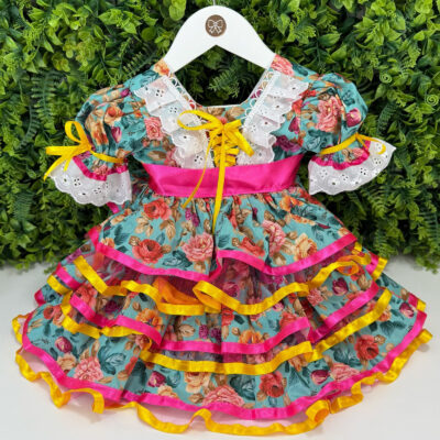 Vestido Junino Xote de Menina