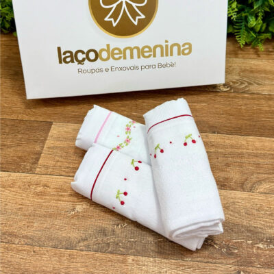 Kit Fraldas de Ombro Bordados Manuais