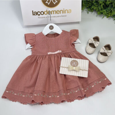 Vestido Nayla Rosa Chá