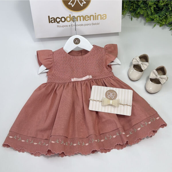 Vestido Nayla Rosa Chá