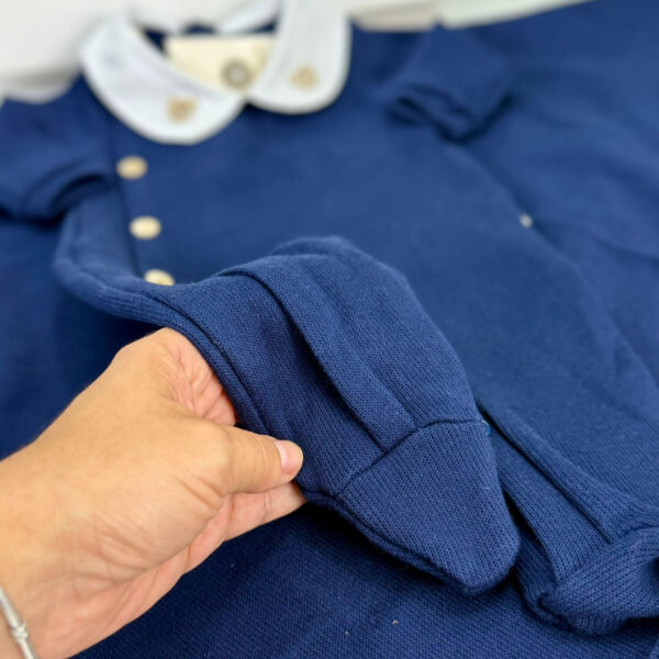 Saída Maternidade Heitor Azul Marinho - Imagem 3