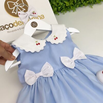 Vestido Cerejinha Azul