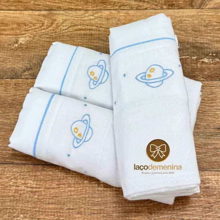 Fraldas de Ombro Bordado Planetas