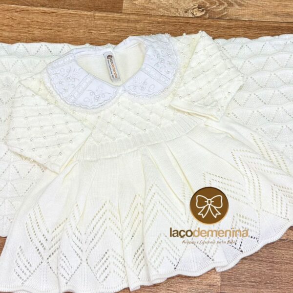 Saída Maternidade Romana Off-White - Imagem 2