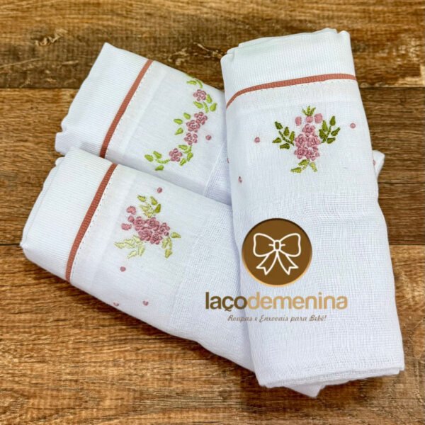 Kit de Fraldas Fem. de Ombro Bordadas