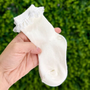 Meia Infantil Cano Alto Off-White