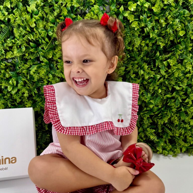 Conjunto Batinha Cerejinha Golinha Quadrada
