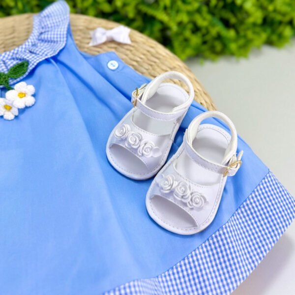 Batinha Beatriz Azul Claro Golinha Xadrez - Imagem 3