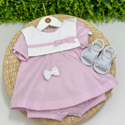 Conjunto Dandara Rosa Listrado