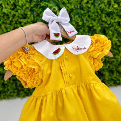 Vestido Festa Amarelo (Encomenda)