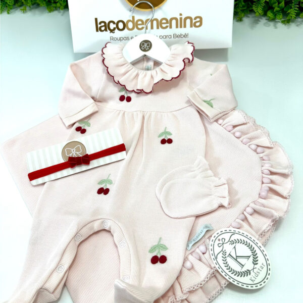 Saída Maternidade Cerejinha Rosa - Imagem 2
