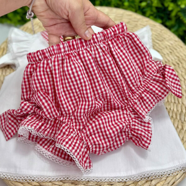 Conjunto Vicky Xadrez Vermelho - Imagem 5