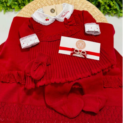 Saída Maternidade Clarinha Vermelha Body Personalizado