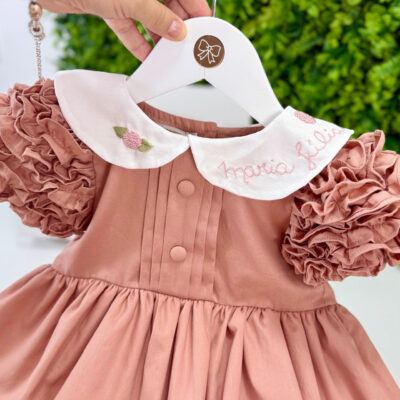 Vestido Festa Rosa Chá (Encomenda)