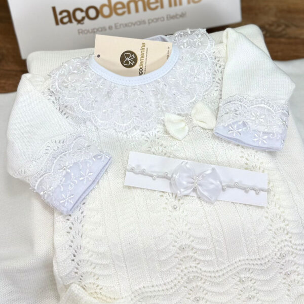 Saída Maternidade Larissa Branca - Imagem 2
