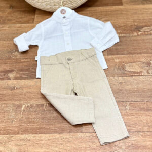 Conjunto Lucas Branco e Bege