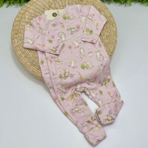 Pijama Rosa Estampa Coelhinhos