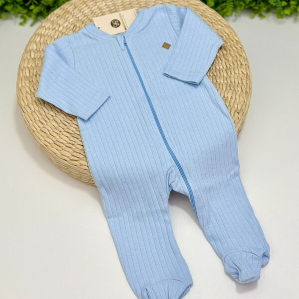 Pijama Canelado Azul Claro