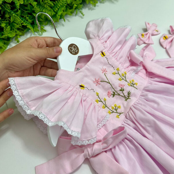 Vestido Jardim Encantado Rosa Claro - Imagem 2