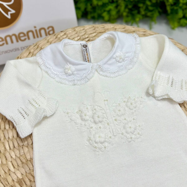 Saída Maternidade Butterfly Off-White sem Manta - Imagem 2