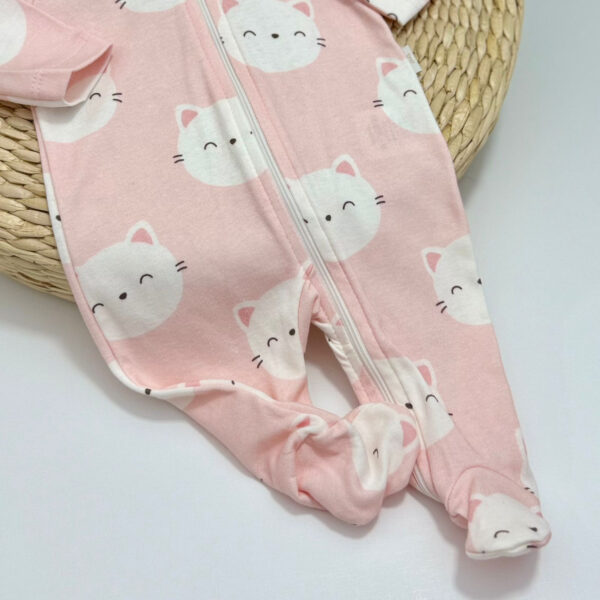 Pijama Rosa Estampa Gatinhas - Imagem 3