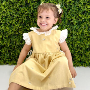 Vestido Kidstar® Micaela Amarelo