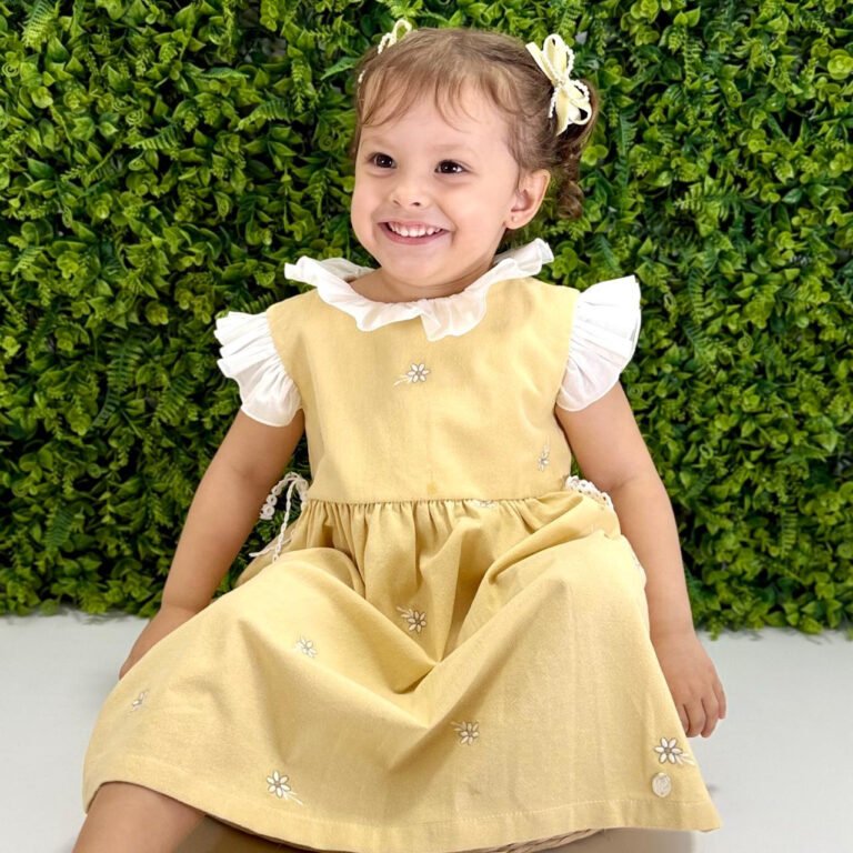 Vestido Kidstar® Micaela Amarelo