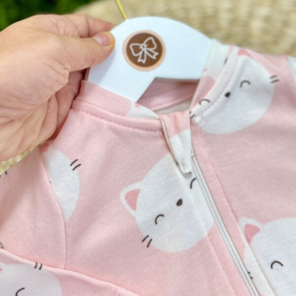 Pijama Rosa Estampa Gatinhas - Imagem 2